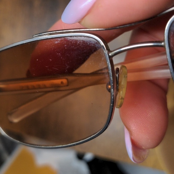 PRADA Y2K Era Sunglasses SPR 54E 1AP-1Z1 Transparent, Silver Accents - Picture 14 of 16